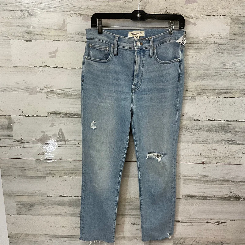 Jeans Straight By Madewell In Blue Denim, Size: 2