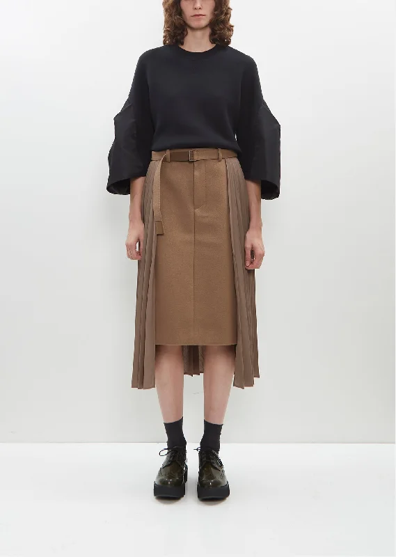 Suiting x Wool Melton Skirt