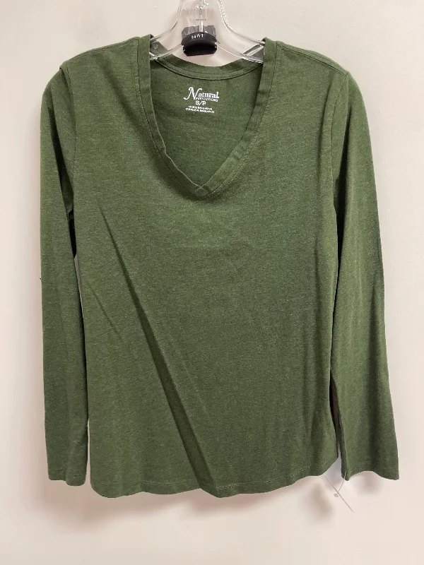 Top Long Sleeve By Natural Reflections In Green, Size: S