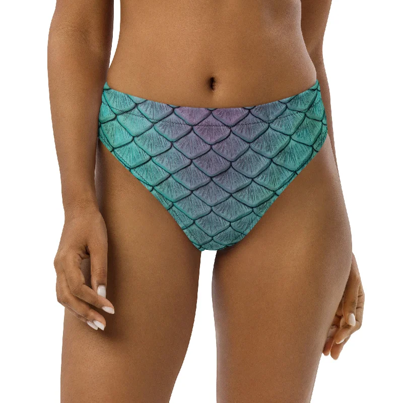 Women's Floral Print Outfit Versatile Wardrobe Essentials Aqua Fairy Recycled High-Waisted Bikini Bottom Women's Floral Print Outfit Versatile Wardrobe Essentials Aqua Fairy Recycled High-Waisted Bikini Bottom