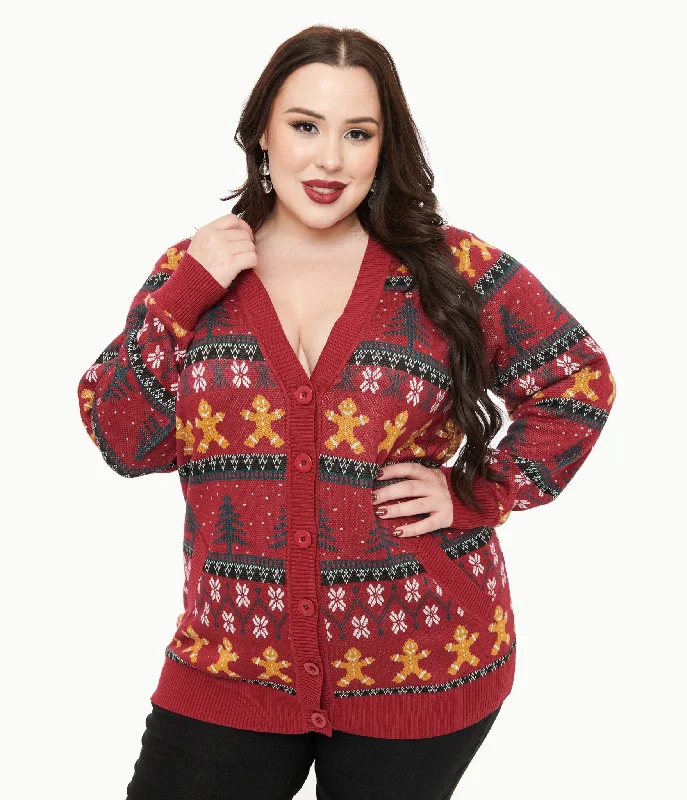 New Arrival Discount Limited Time Offers Unique Vintage Plus Size 1960s Burgundy Gingerbread Fair Isle Cardigan New Arrival Discount Limited Time Offers Unique Vintage Plus Size 1960s Burgundy Gingerbread Fair Isle Cardigan