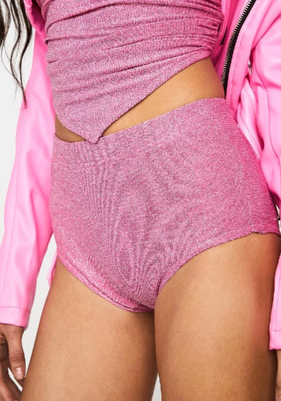 Fashion Sale Classic Charm Pink Glitter Hot Shorts