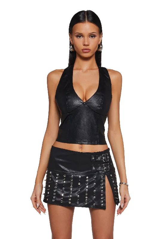 Urban Femme Streetwear Fashion Forward Style Smooch O’Clock Halter Top
