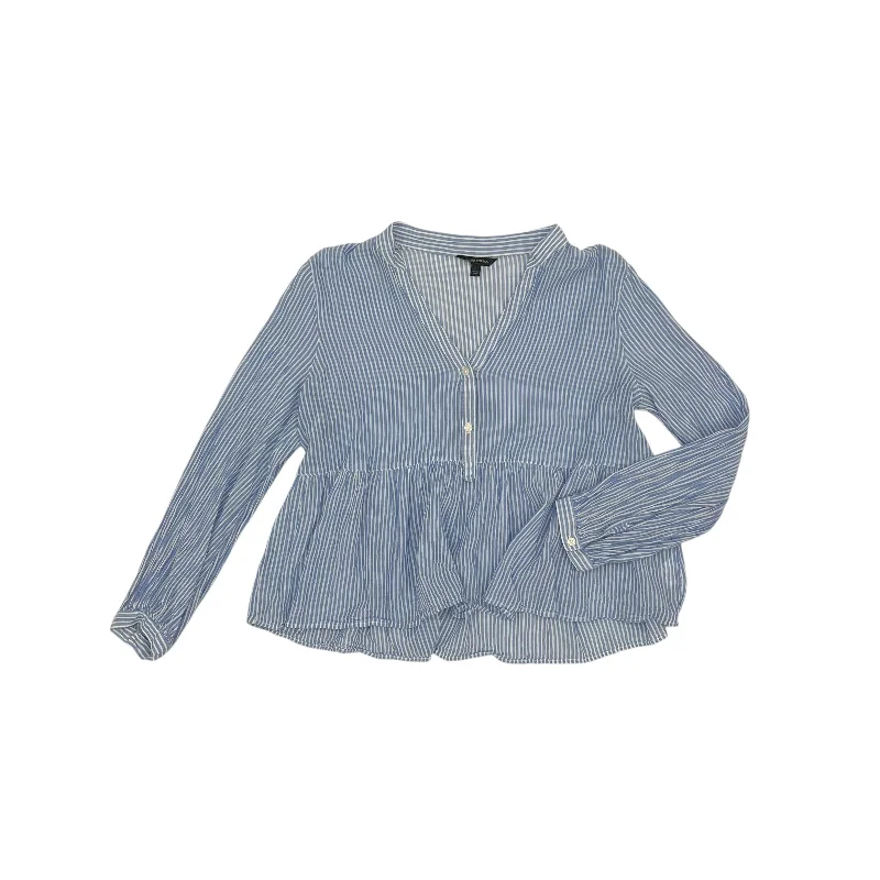 Top Ls By Banana Republic In Blue & White, Size:L