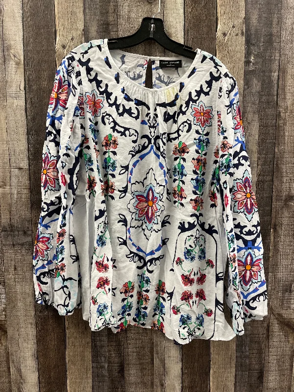 Top Long Sleeve By Lane Bryant In Floral Print, Size: 3x