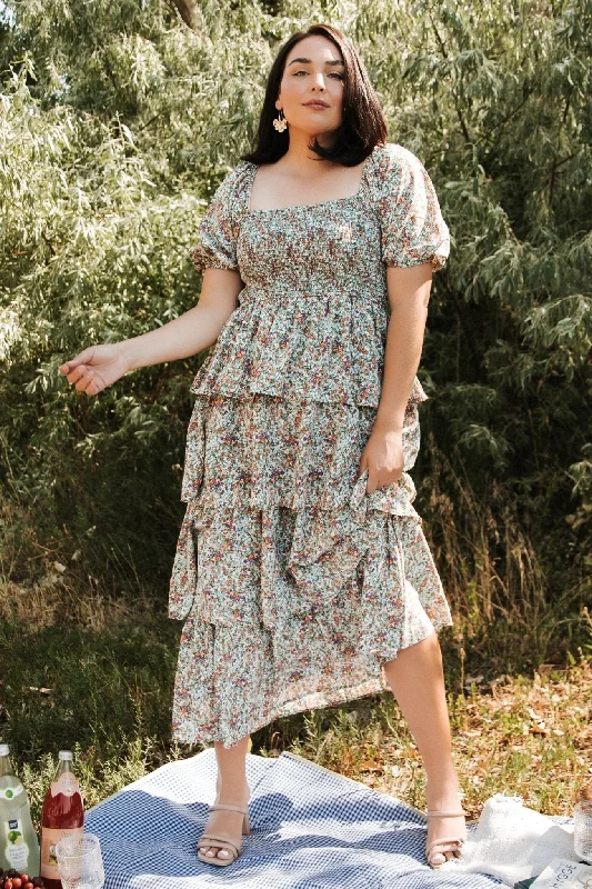 Clothes Women From Casual To Classy Felicia Tiered Maxi Dress | Green Multi