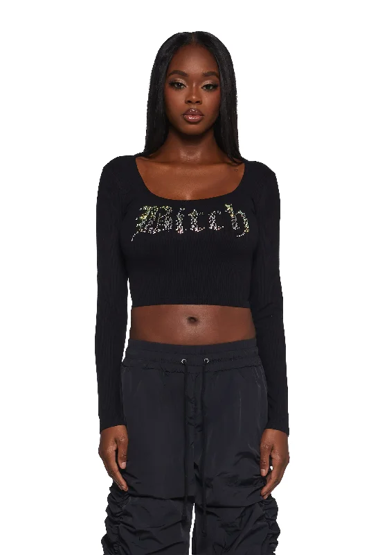 Minimalist Style Mother's Day Special Not Nice Long Sleeve Top