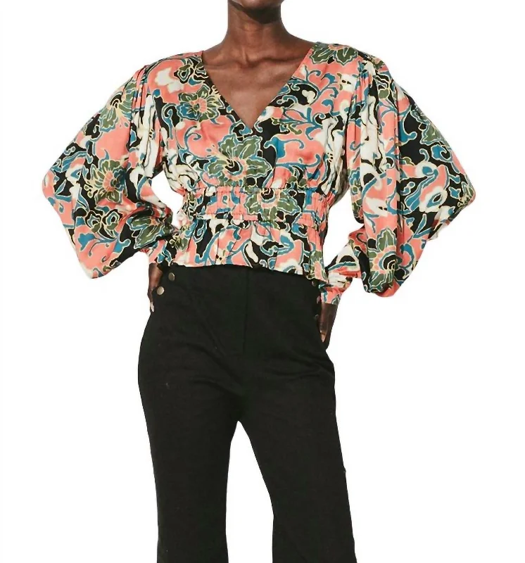 Women's Classic Attire Limited Time Offer Dahlia Blouse In Gypsy Bloom