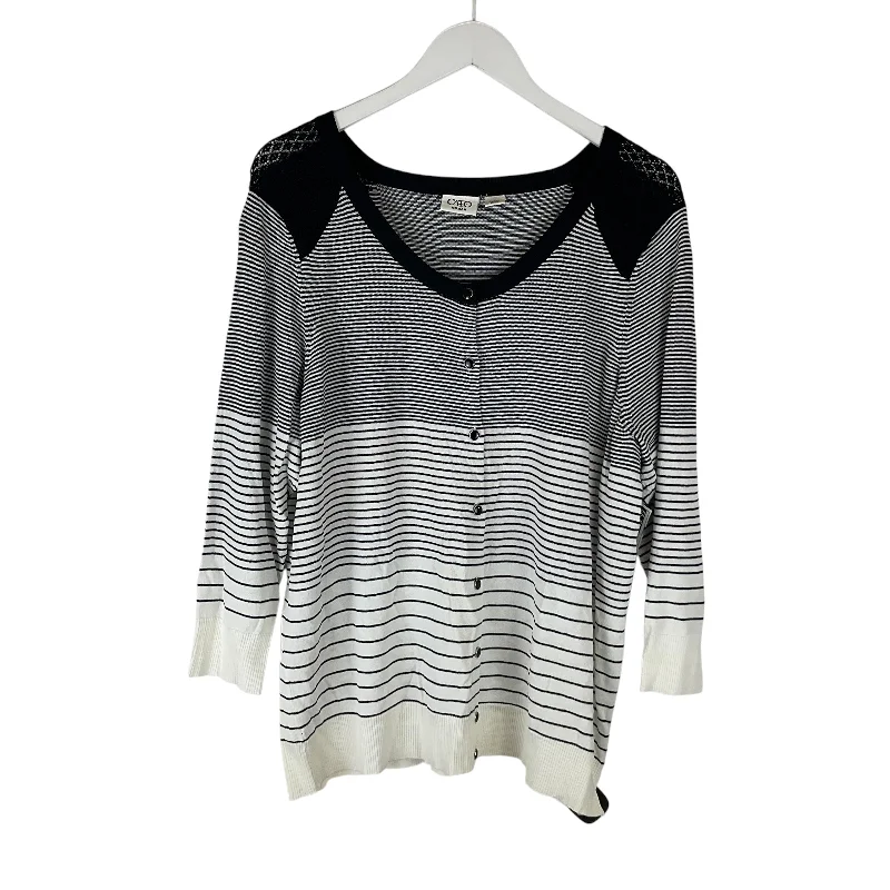 Top Long Sleeve By Cato In Striped Pattern, Size: 1x