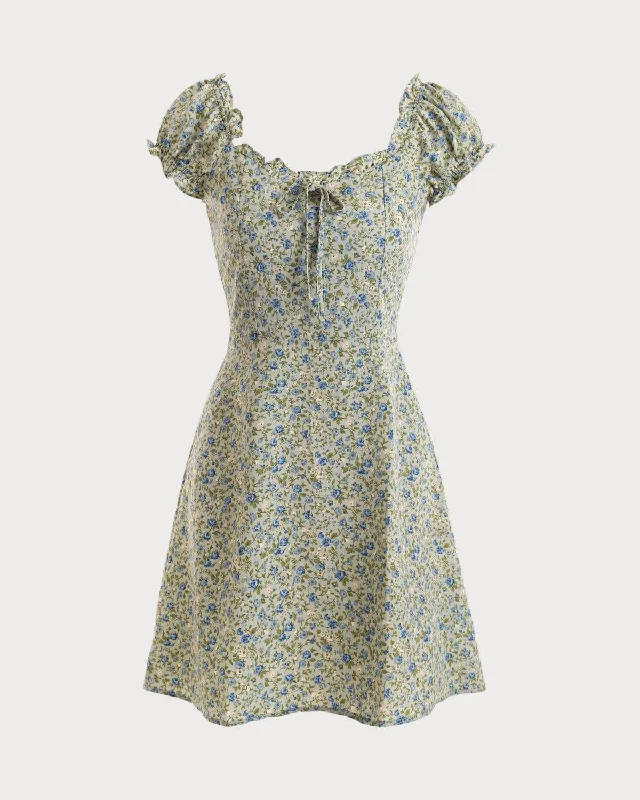 Women's Outfit For The Office Chic Trend Collection The Ruffle Edge Floral Mini Dress Women's Outfit For The Office Chic Trend Collection The Ruffle Edge Floral Mini Dress