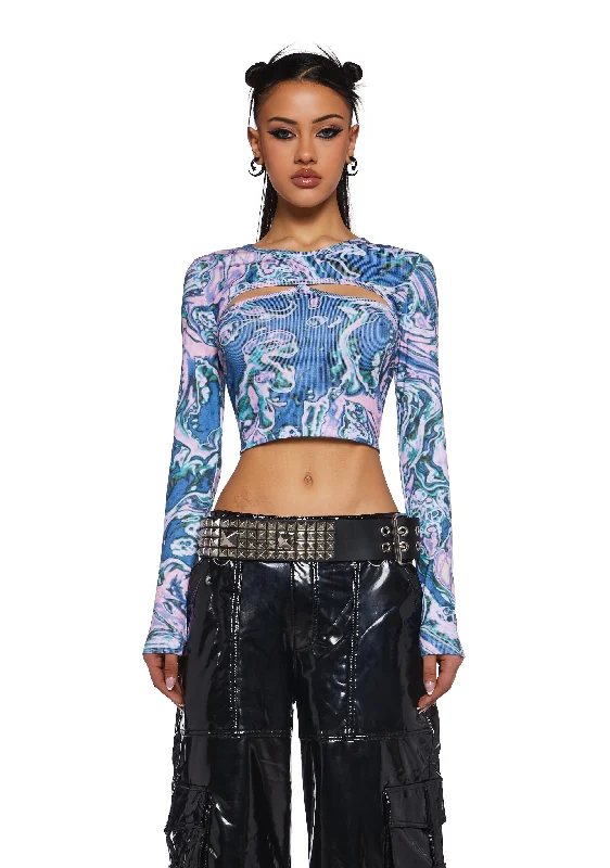 Must-Have Styles Grab Romantic Date - Night Styles Now Techno Angel Long Sleeve Crop Top Must-Have Styles Grab Romantic Date - Night Styles Now Techno Angel Long Sleeve Crop Top