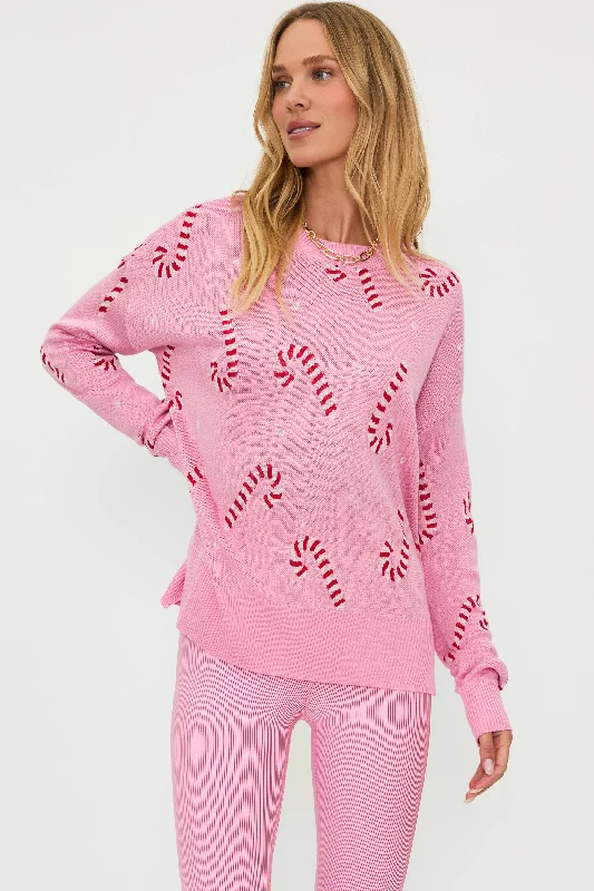 Women's Holiday Outfit Style Revolution Callie Sweater Candy Cane