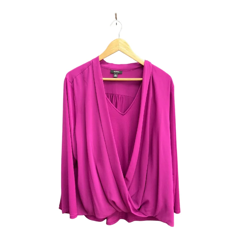 Top Long Sleeve By Alfani In Purple, Size: 4x