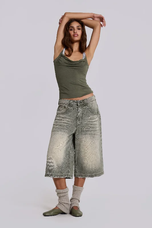 Women's Wardrobe Apparel Stylish Women's Apparel Khaki Colossus Jorts