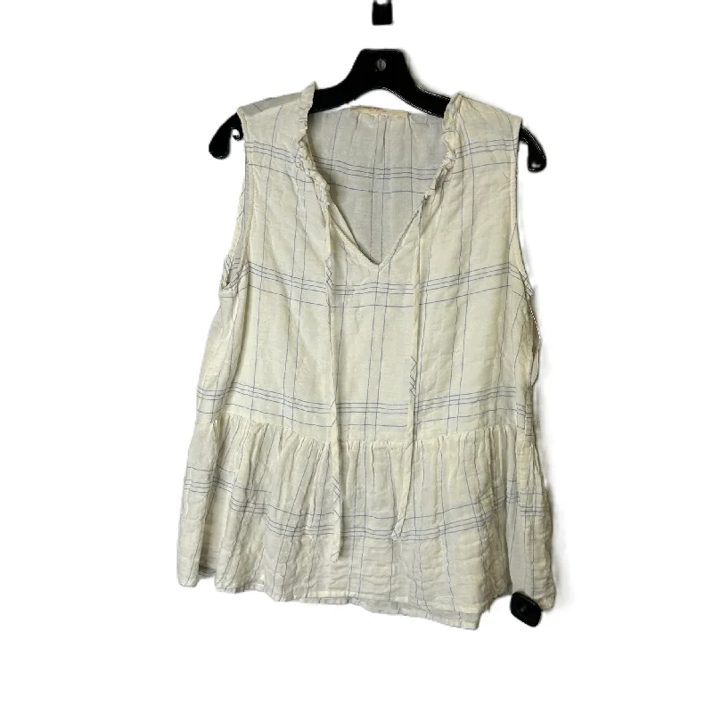 Cream Top Sleeveless By Les Soeurs, Size: M