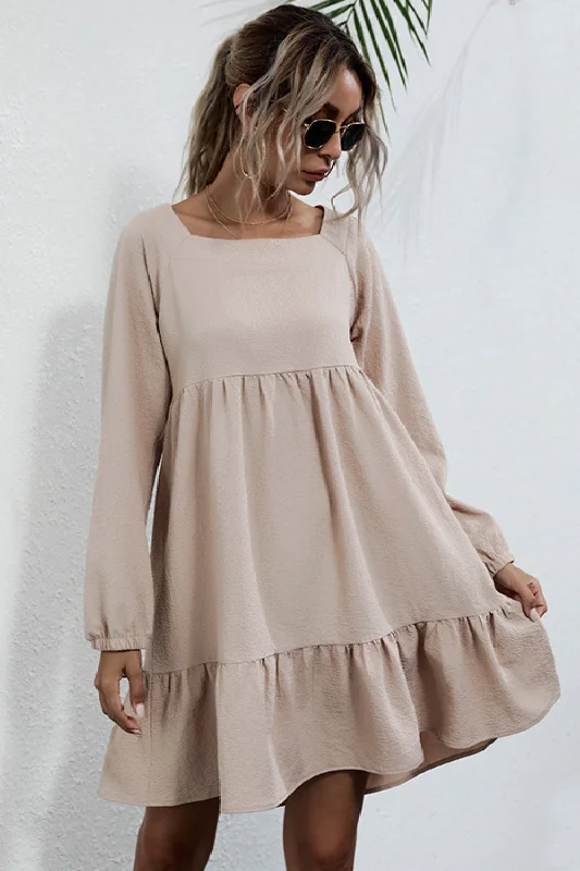 Fashion Essentials Buy More, Save More Knot Back Square Neck Dress