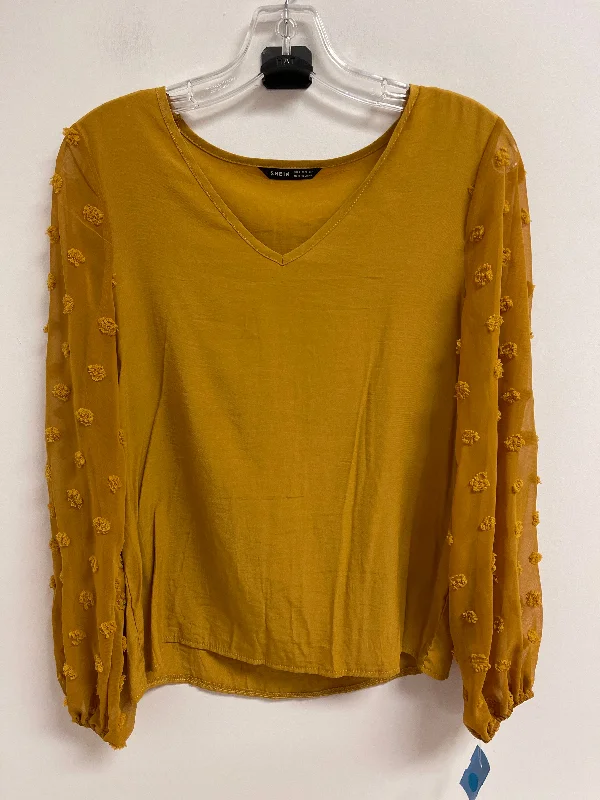 Top Long Sleeve By Shein In Yellow, Size: S