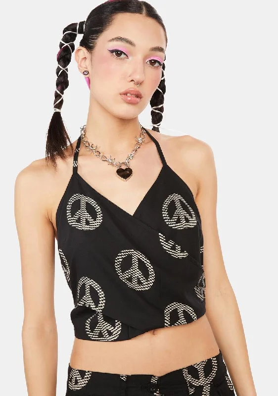 Seasonal Trends Casual Elegance Peaceful Halter Top