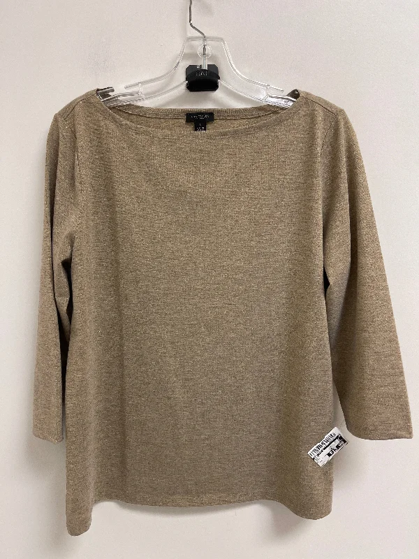 Top Long Sleeve By Ann Taylor In Gold, Size: L