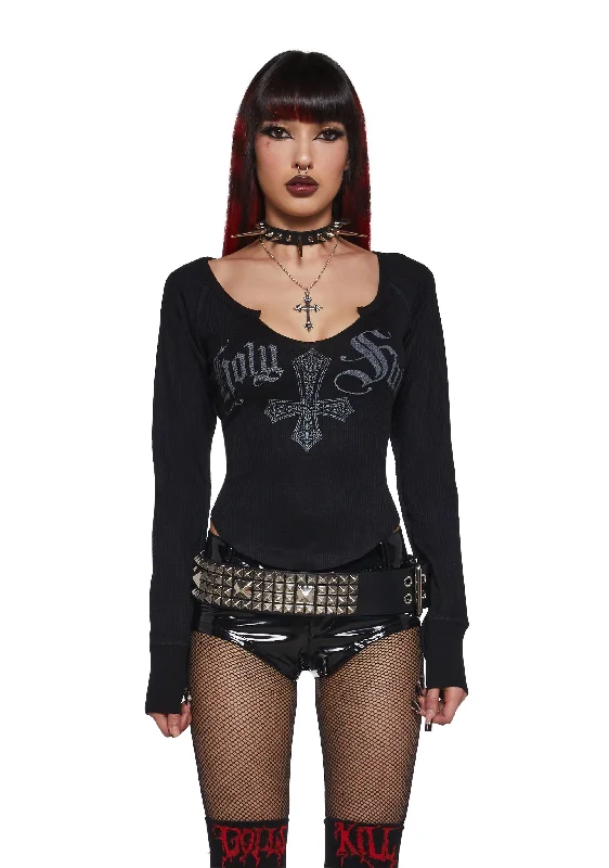 Flash Discount Spring Wardrobe Twisted Faith Long Sleeve Tee