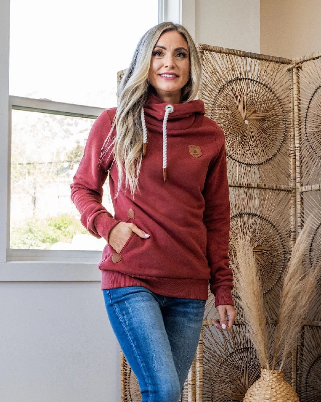 Women's Versatile Apparel Rocker Chic Fashion Wanakome Artemis Hoodie - Rustic Red