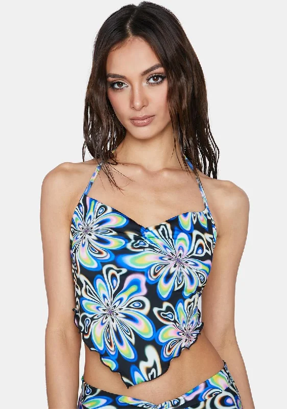 Women's Active Garments For Workouts Premium Fashion Wildly You Printed Halter Top