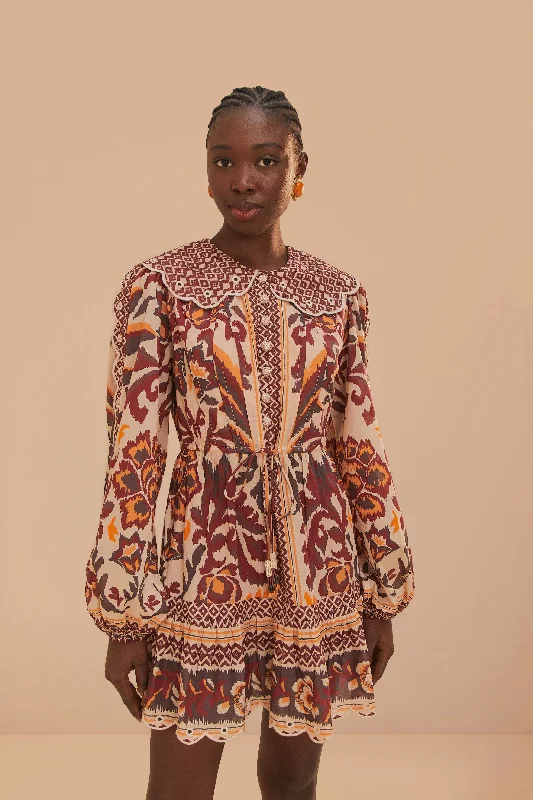 Exclusive Discount Limited Styles Cream Toucans Scarf Mini Dress