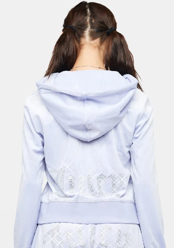 Vintage Women's Fashion Unleash Your Fashion Gumdrop Rhinestone Logo Zip-Up Hoodie