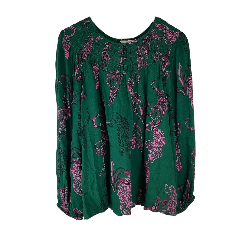 Top Long Sleeve By Crown And Ivy In Green, Size: 1x