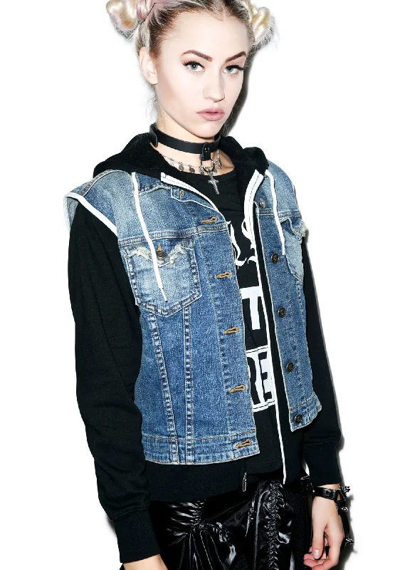 Women's High-Fashion Outfit Timeless Elegance Redefined Double Vest Hoodie
