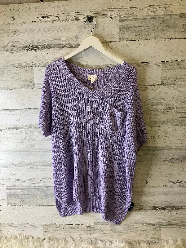 Top Short Sleeve By Bibi In Purple, Size: Xl