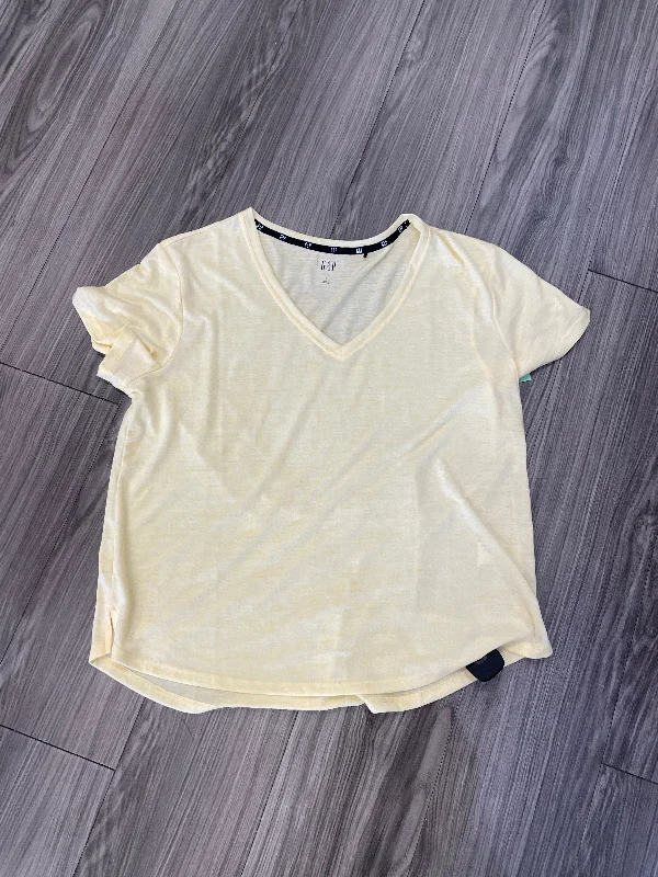 Top Short Sleeve By Gap In Yellow, Size: L