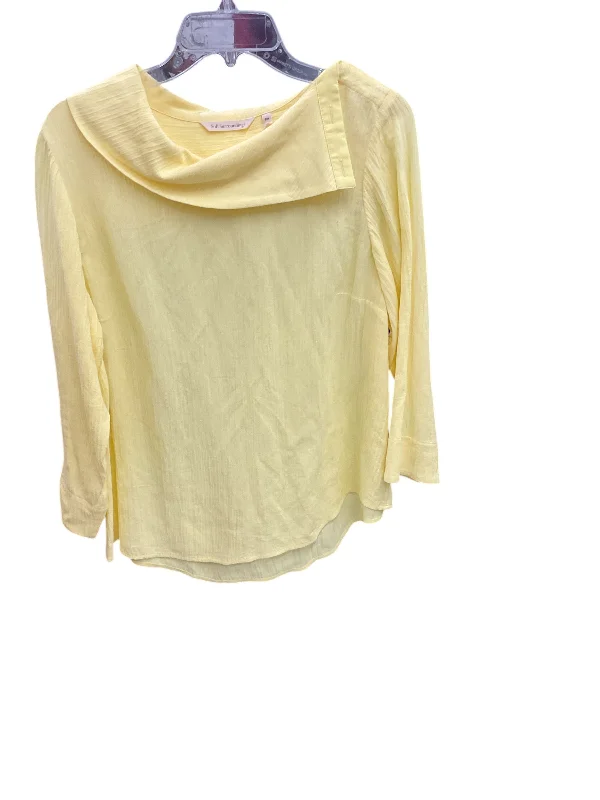 Top Long Sleeve By Soft Surroundings In Yellow, Size: Petite  M