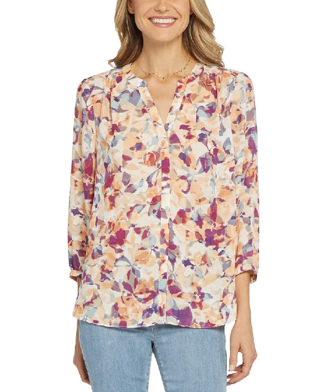 Affordable Women's Outfit Trendy Threads NYDJ Pintuck Blouse