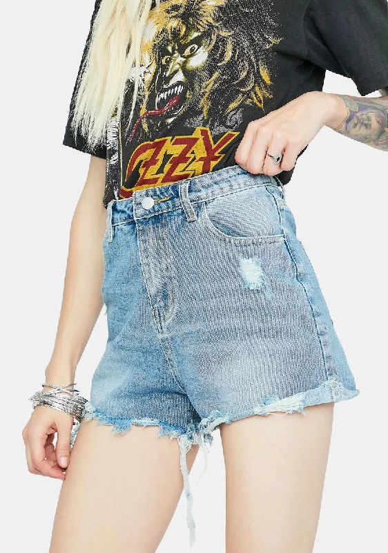 Flash Sale Event Fashion-Forward Vintage Point High Waist Denim Shorts