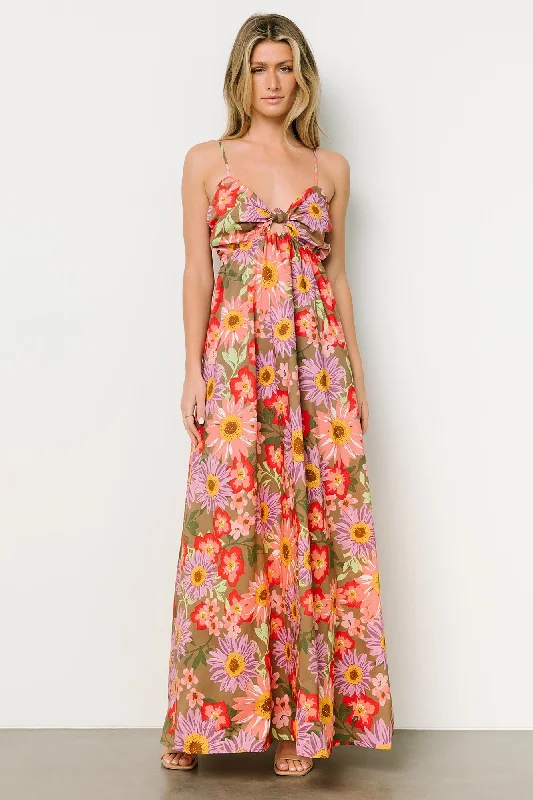 Trendy Street Style Clothing Lighten Up With Nordic Styles Rosalee Maxi Dress | Flower Multi Trendy Street Style Clothing Lighten Up With Nordic Styles Rosalee Maxi Dress | Flower Multi
