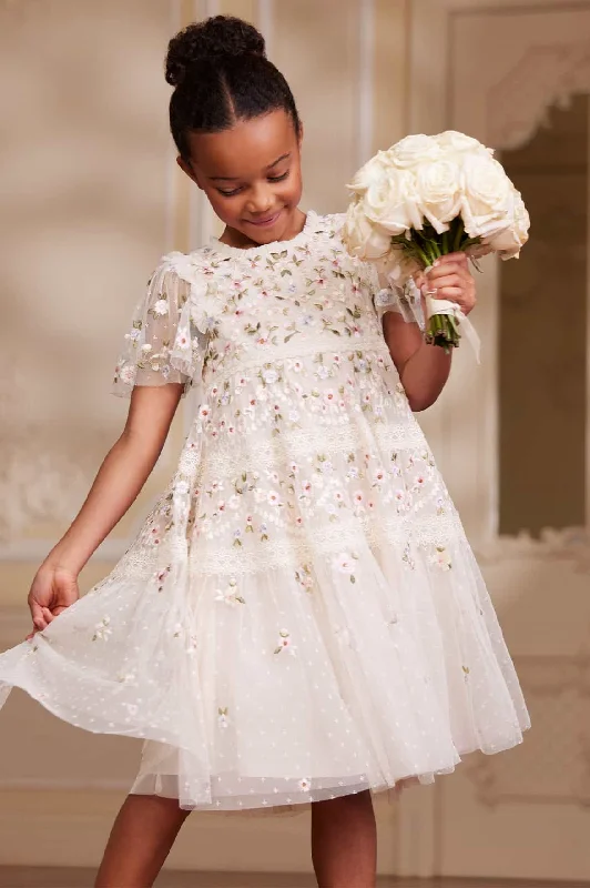 Women's Clothing Apparel Casual Chic Garland Ribbon Kids Dress