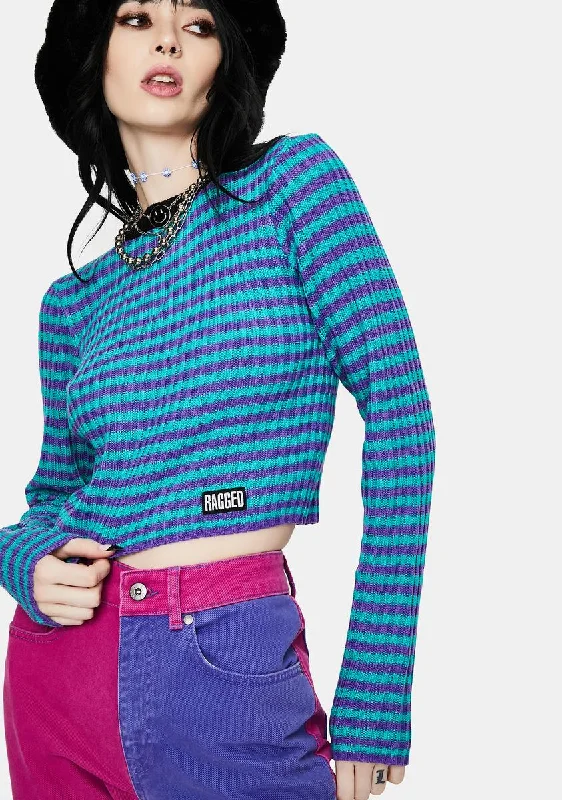 Formal Garments For Women Trend Alert Gretchen Stripe Long Sleeve Top