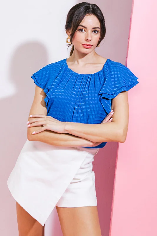 Flirty Fashion Discounts WAVE WHISPERS WOVEN TOP