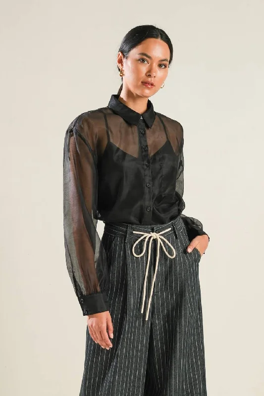 Limited Stock, Big Discounts LOVE OVER FEAR ORGANZA TOP