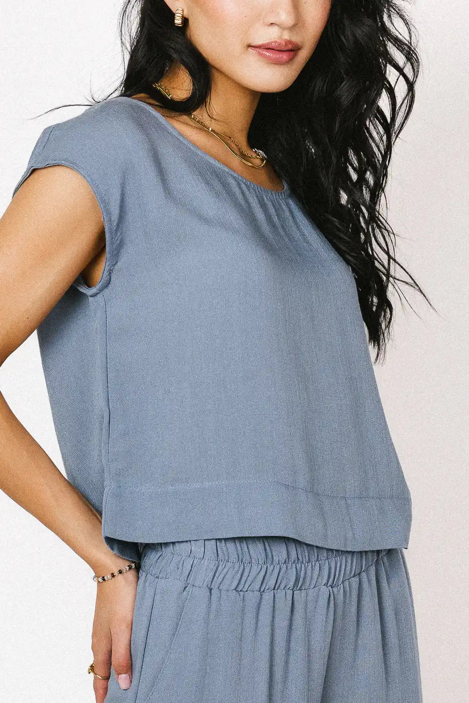 Contemporary Casual Deals Maren Top in Slate - FINAL SALE