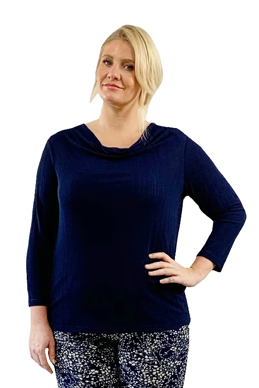 Top Brand Discounts Plus Size La Cera Solid Cowl Neck Top