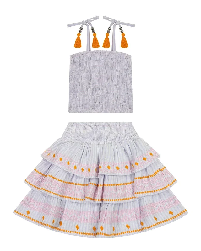 Your Chance To Save Big This Weekend Mer St. Barth Louisa Smocked Top & Skirt Set