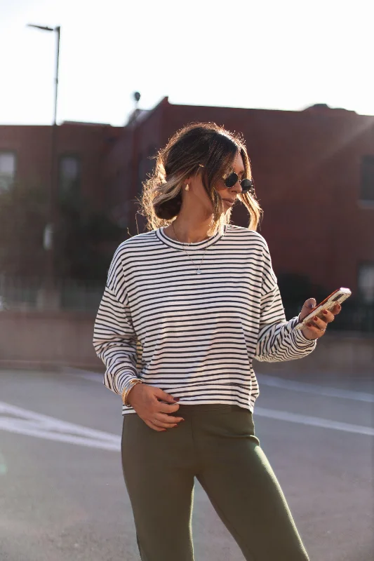 Exclusive Sale Another Coffee Striped Top