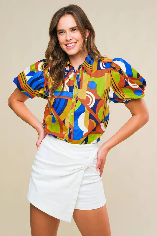 Premium Fashion HEART ON DISPLAY WOVEN TOP