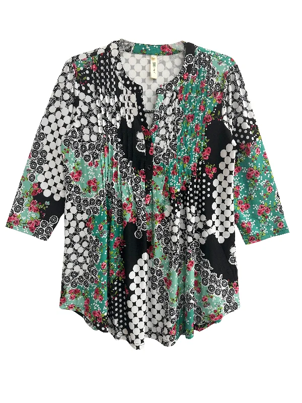 Shop Smart, Save Big La Cera Plus Size Pleat Front Top
