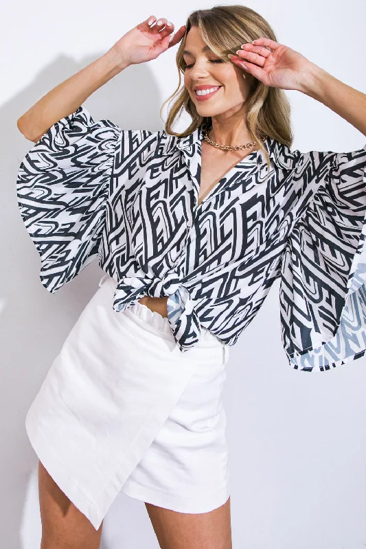 Your Shopping Spree Starts Here PRETTY ON POINT WOVEN TOP