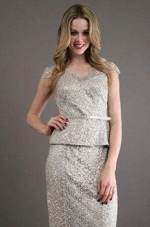 Limited-Time Offer Kay Unger - Fully Sequin Embellished V Neck Top - 1 pc Platinum In Size 4 Available Limited-Time Offer Kay Unger - Fully Sequin Embellished V Neck Top - 1 pc Platinum In Size 4 Available
