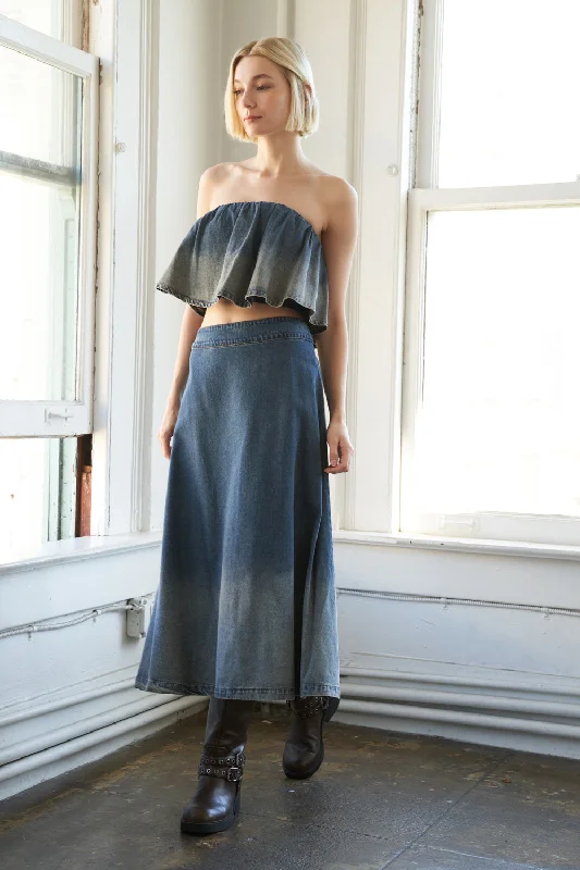 Chic Style, Always In Vogue MY BEST CHAPTER DENIM TOP AND SKIRT SET