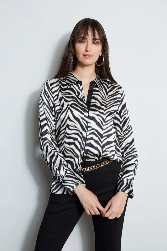 Fashion Deals Too Good To Pass Up Silk Zebra Button Down Shirt